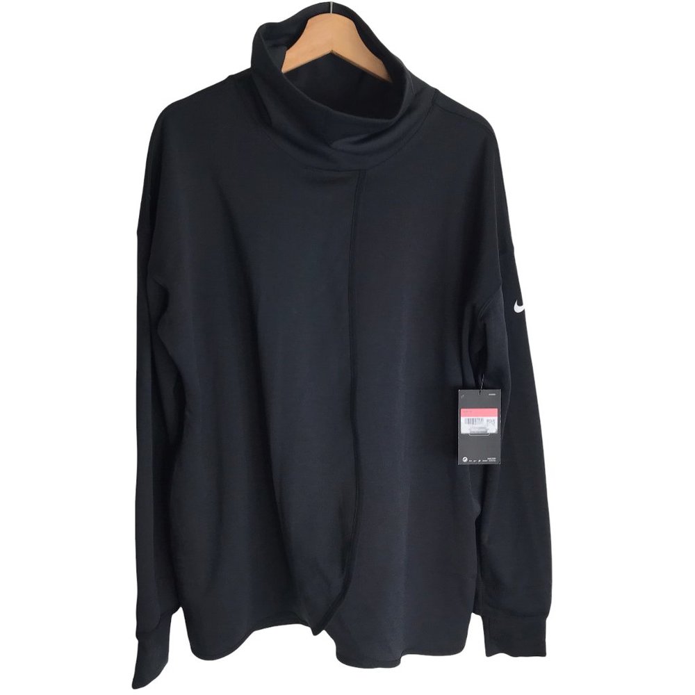 NEW NWT NIKE Tech Jacket Cape Poncho Cloak.  Black. Size Women's Large.  Black T
